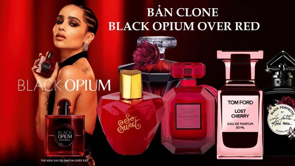 Top 6 Bản Dupe Black Opium Over Red Của YSL