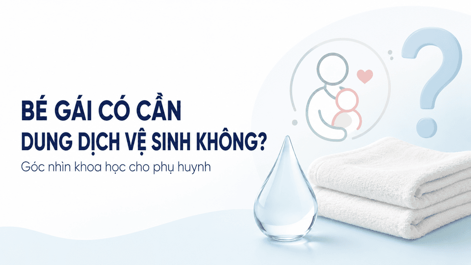 Bé Gái Còn Nhỏ Có Cần Dùng Dung Dịch Vệ Sinh Không?