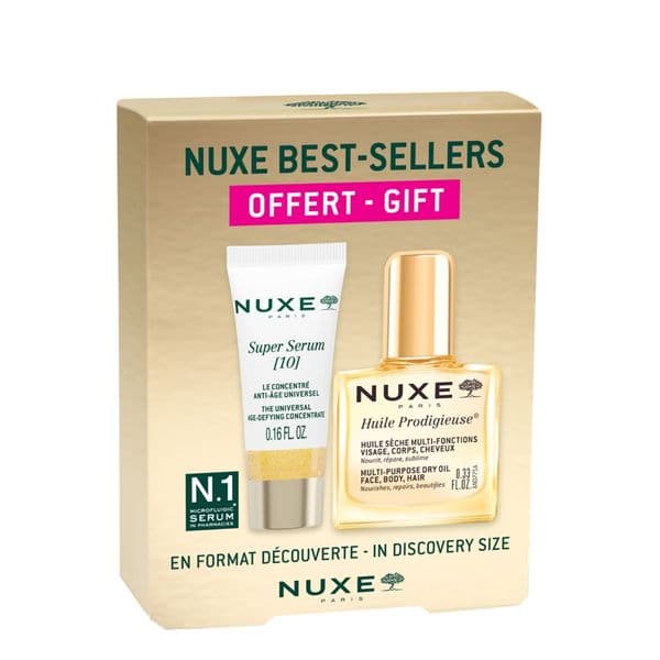 Bộ Quà Tặng Nuxe: Super Serum [10] &amp; Dầu Khô Huile Prodigieuse
