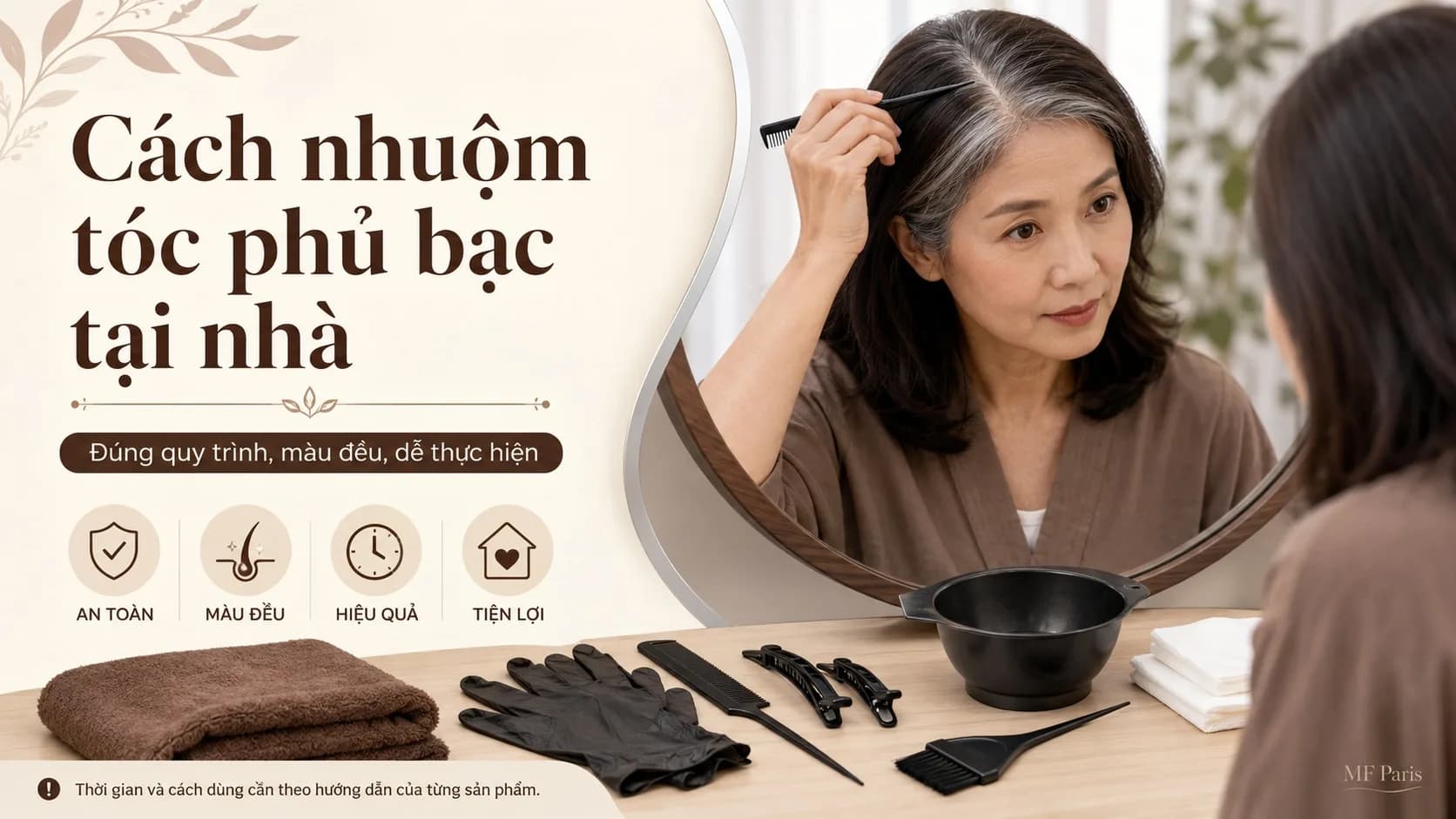 Cách Nhuộm Tóc Phủ Bạc Tại Nhà Đúng Cách, Lên Màu Đều