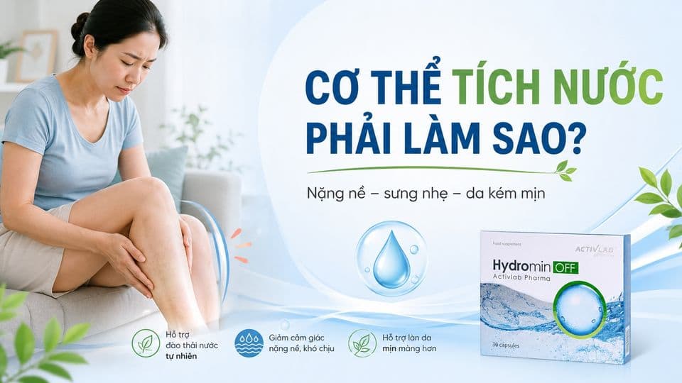 Cơ thể tích nước phải làm sao? Từ cảm giác nặng nề, sần vỏ cam đến đào thải nước thừa