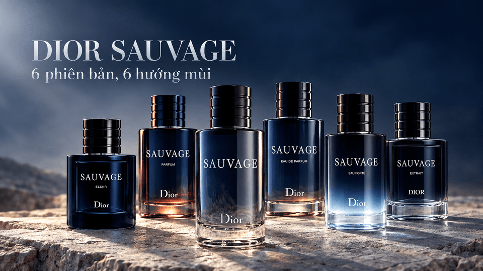Dior Sauvage có mấy bản? So sánh 6 phiên bản và cách chọn