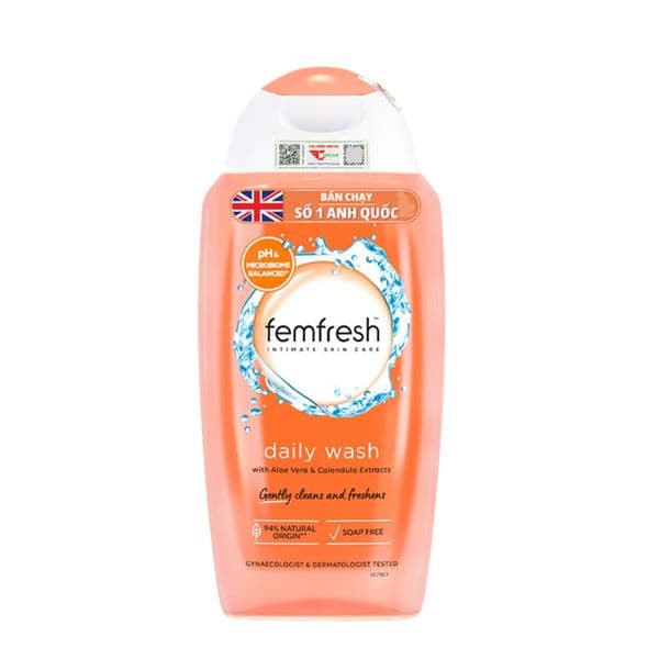 Dung Dịch Vệ Sinh Phụ Nữ Femfresh Daily Wash 250ml, Hàng Ngày