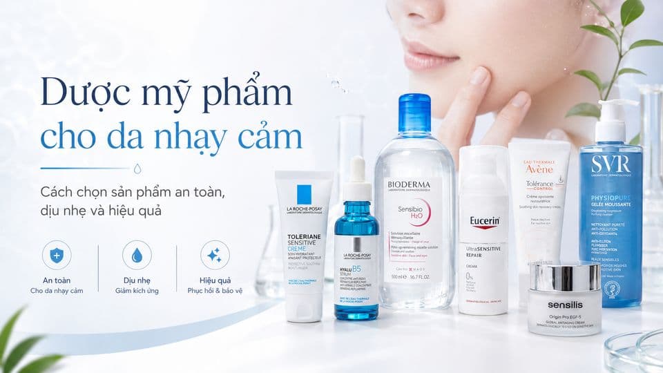 Dược mỹ phẩm cho da nhạy cảm: Cách chọn thương hiệu