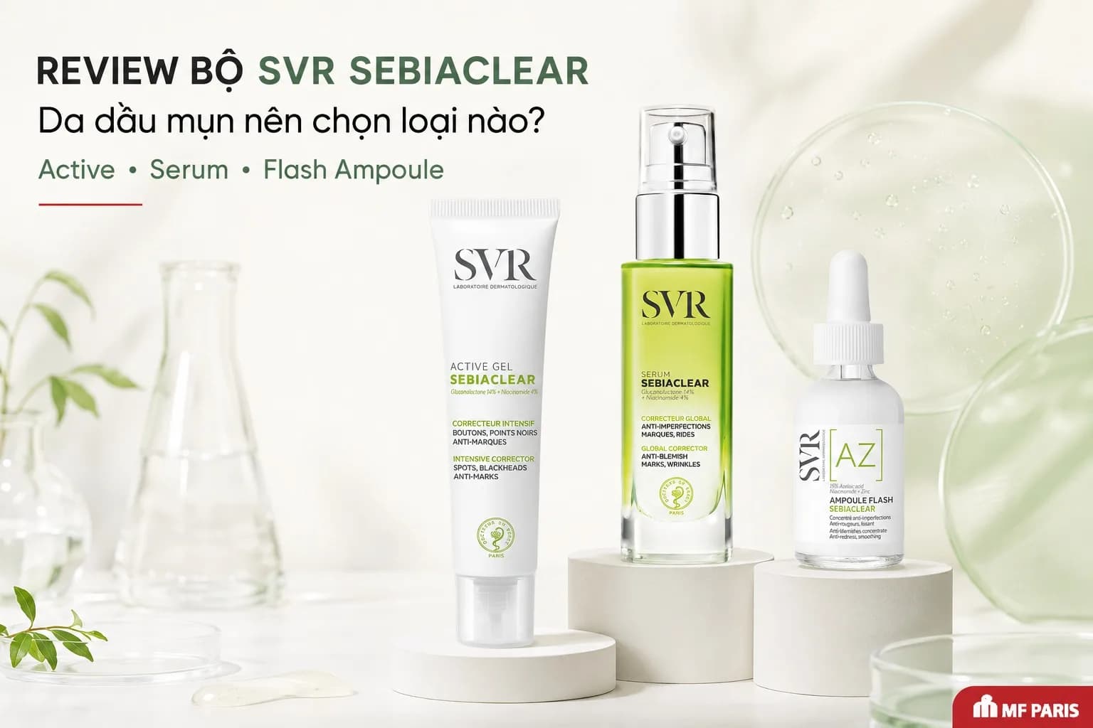 Review bộ SVR Sebiaclear cho da dầu mụn: Nên chọn sản phẩm nào?