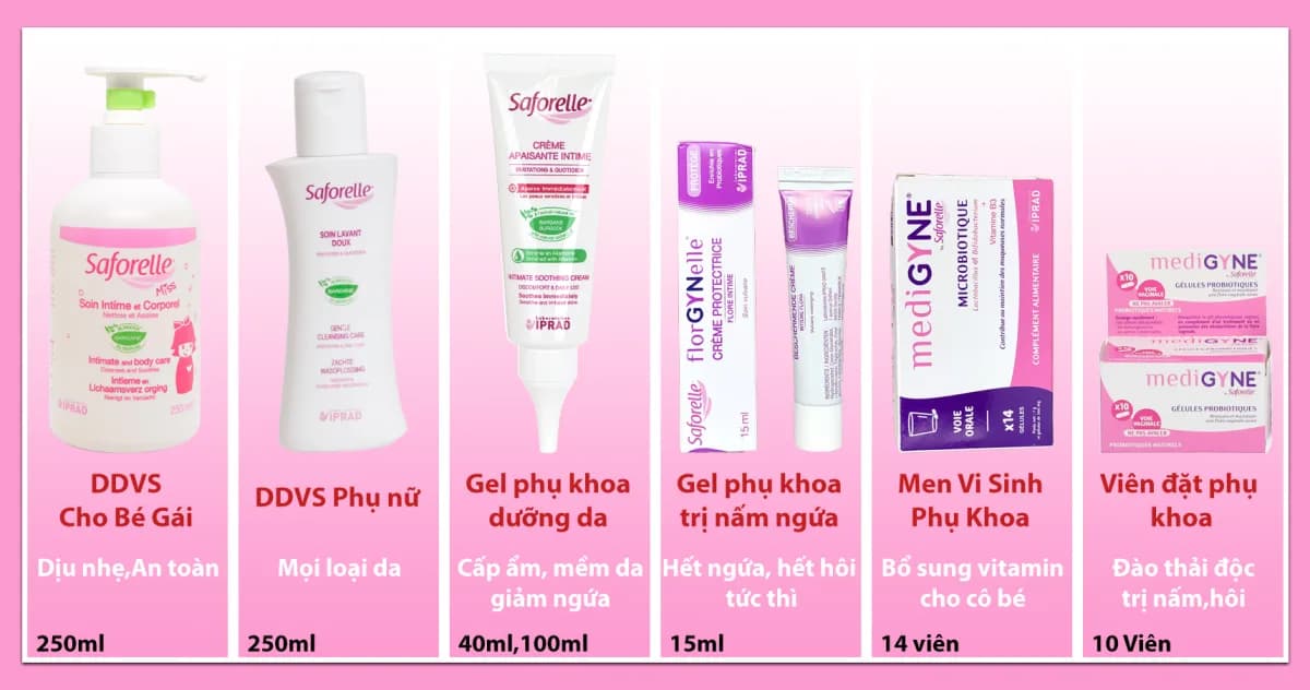 Tất tần tật sản phẩm phụ khoa Saforelle pháp