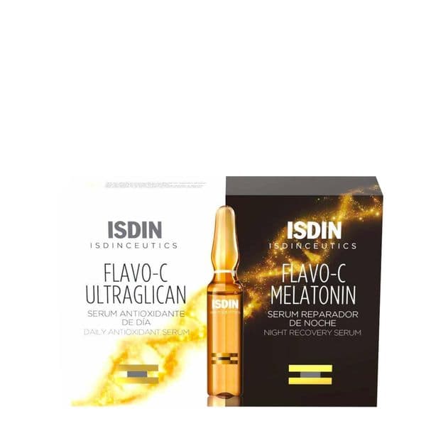 Serum ISDIN Flavo-C 10 Ampoules, Dưỡng Sáng, Chống Lão Hóa, Tăng Đàn Hồi