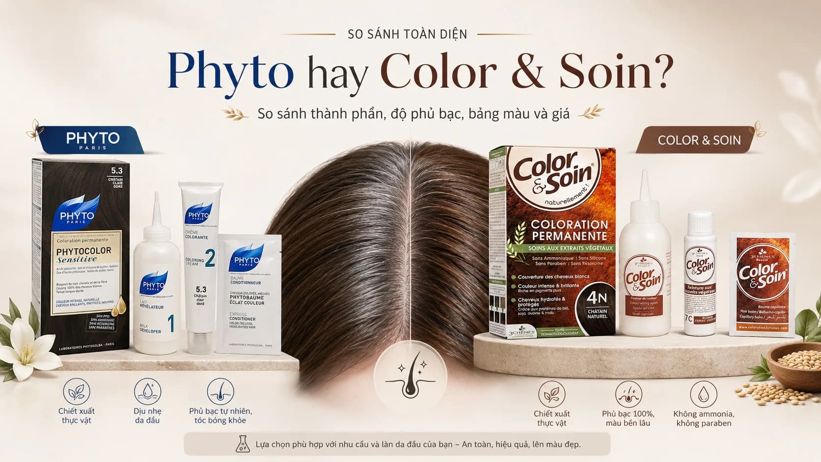 So Sánh Thuốc Nhuộm Tóc Phyto Và Color & Soin: Nên Chọn Loại Nào?