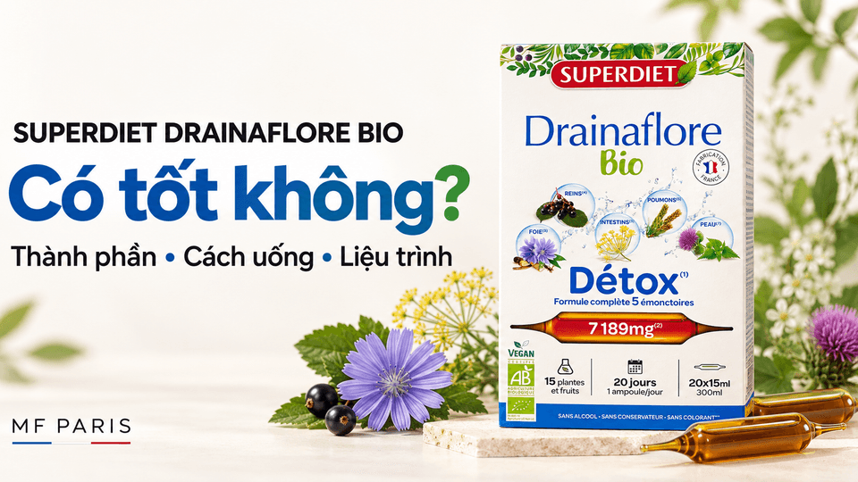 Superdiet Drainaflore Bio Có Tốt Không? Review Thành Phần, Cách Uống & Liệu Trình