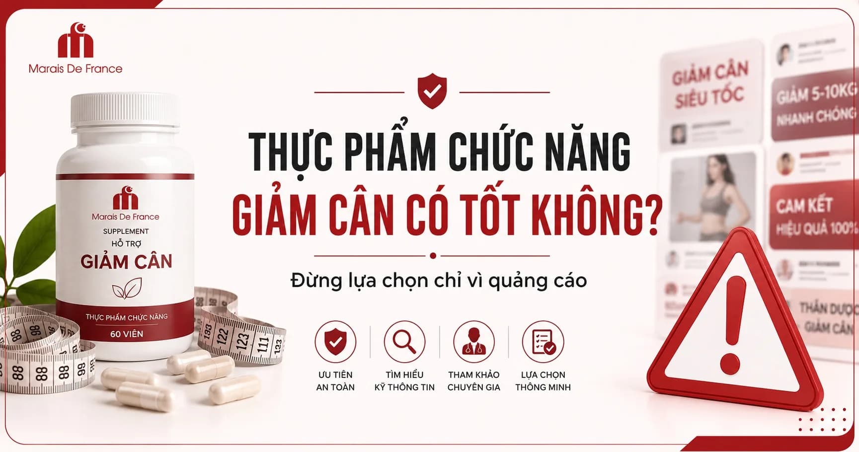 Thực phẩm chức năng giảm cân có tốt không? Cách chọn an toàn