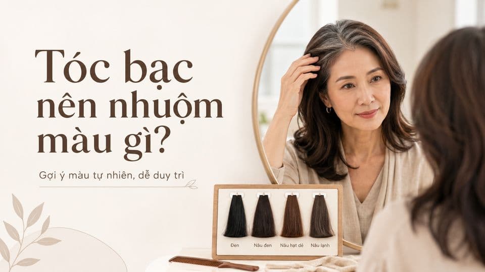 Tóc Bạc Nên Nhuộm Màu Gì? 8 Màu Tự Nhiên, Dễ Phủ Bạc