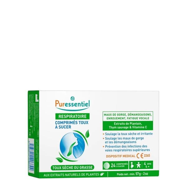 Viên Ngậm Giảm Ho Đau Họng Puressentiel Respiratoire