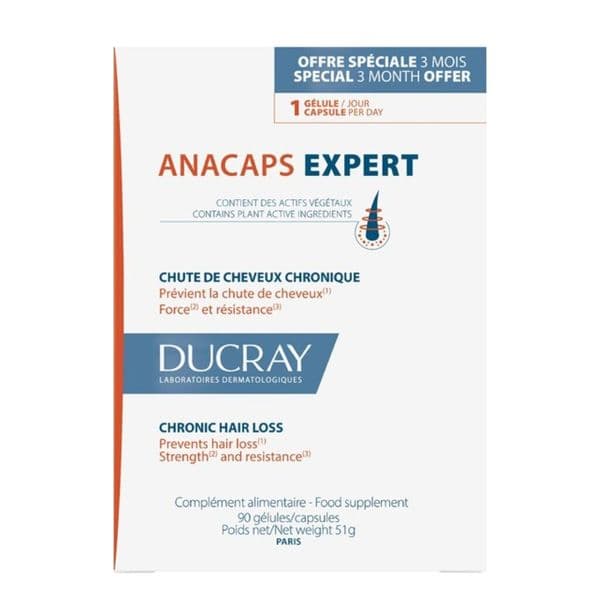 Viên Uống Giảm Rụng Tóc Ducray Anacaps Expert 90 viên