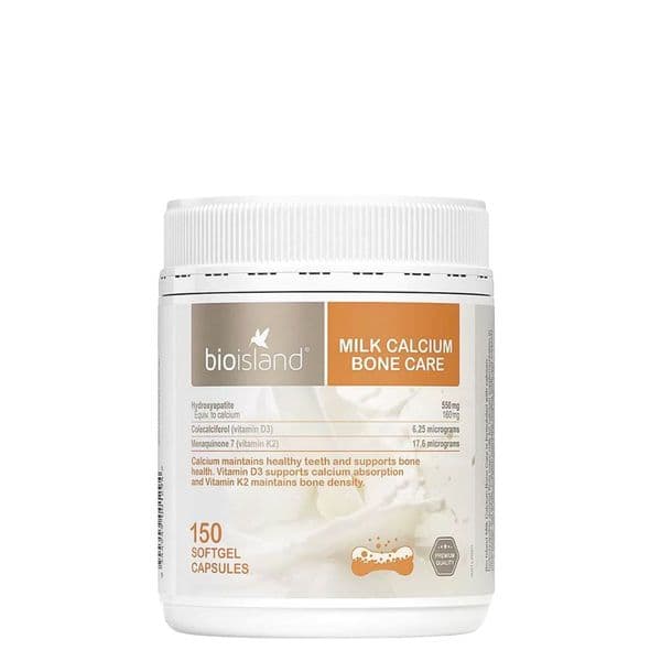 Bio Island Milk Calcium Bone Care, Vitamin D3 & K2