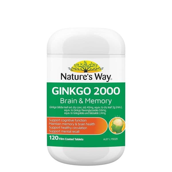 Viên Uống Bổ Não Nature's Way High Strength Ginkgo Biloba 2000mg