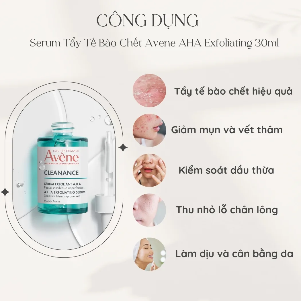 Công dụng của serum Avene AHA Exfoliating