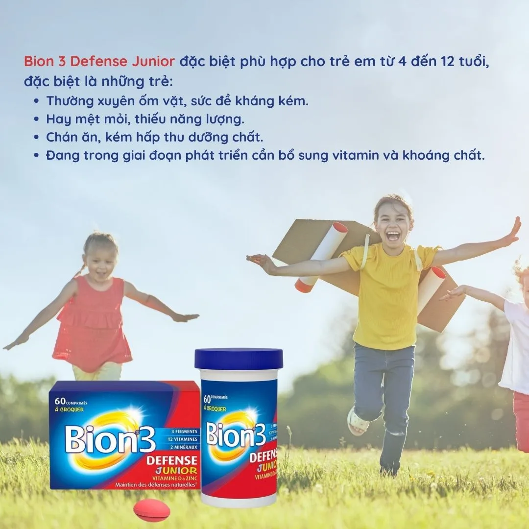 Ai nên dùng viên nhai  Bion 3 Defense Junior?