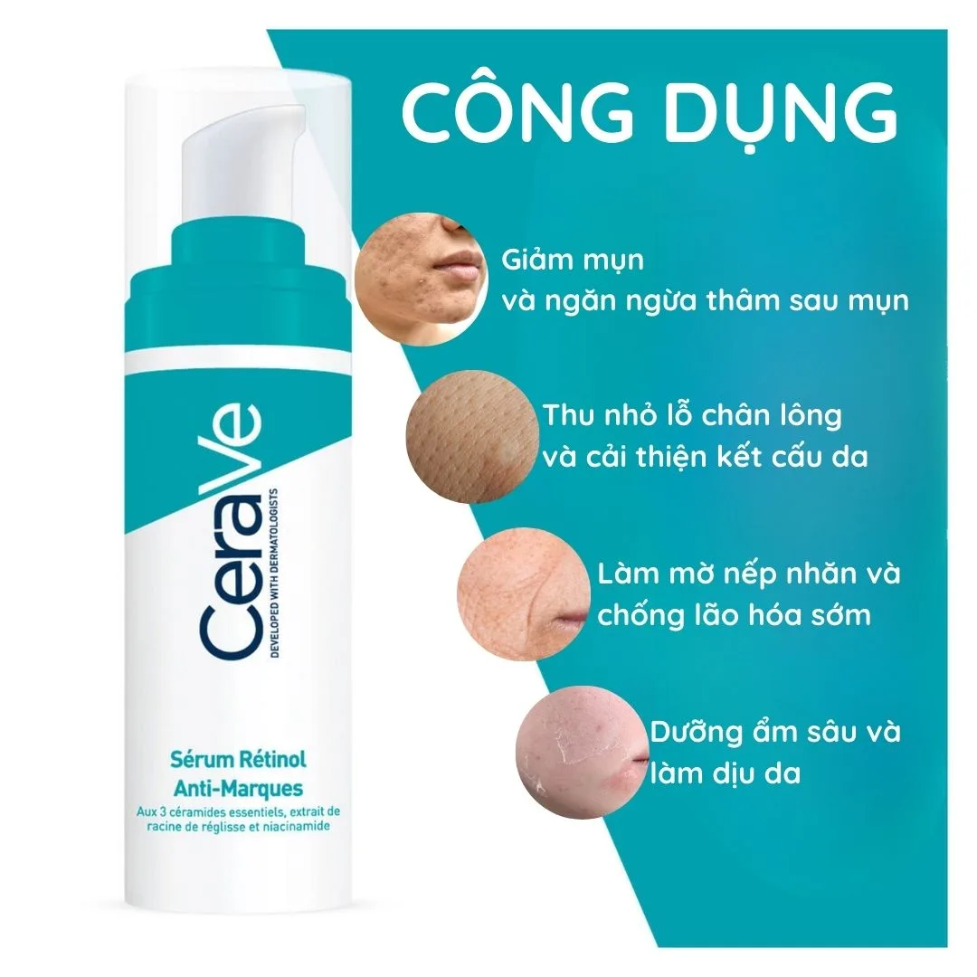 Công dụng của CeraVe Retinol Anti-Marques