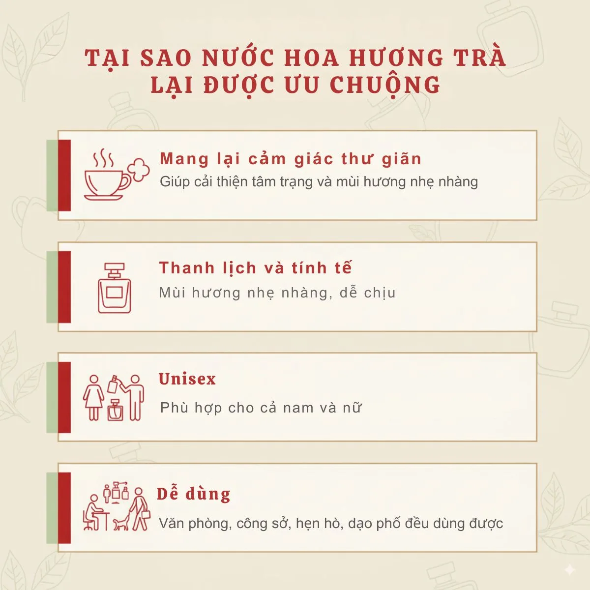 Tại sao bạn chọn nước hoa hương trà