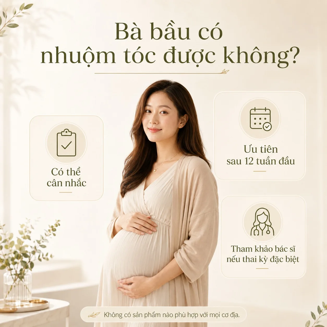 Infographic giải đáp bà bầu có nhuộm tóc được không và những yếu tố cần cân nhắc