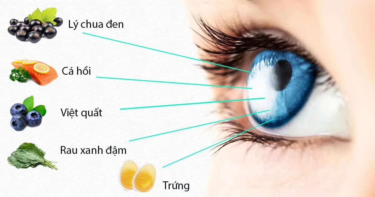Thực phẩm giàu dưỡng chất hỗ trợ sức khỏe mắt
