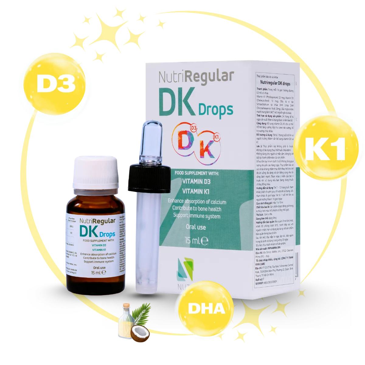 NutriRegular DK Drops – Bổ Sung Vitamin D3 & K1