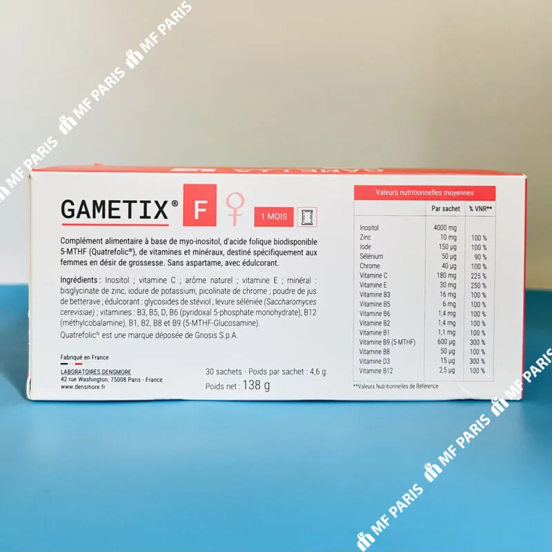 Bột Hỗ Trợ Sinh Sản Densmore Gametix F 30 Gói