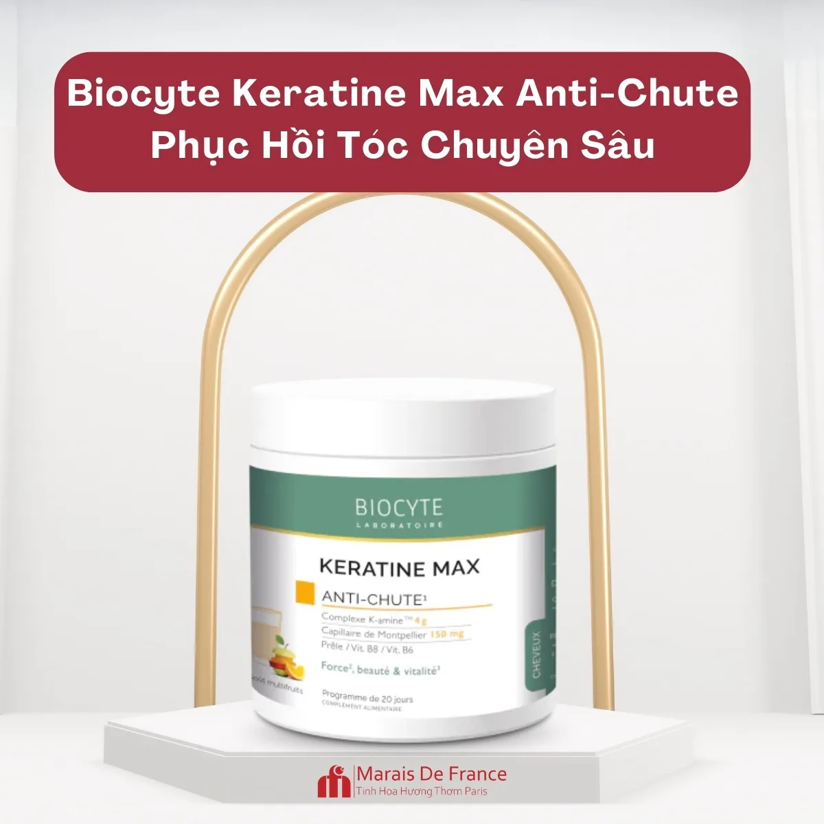 Bột Uống Giảm Rụng Tóc Biocyte Keratine Max Anti-Chute 240g
