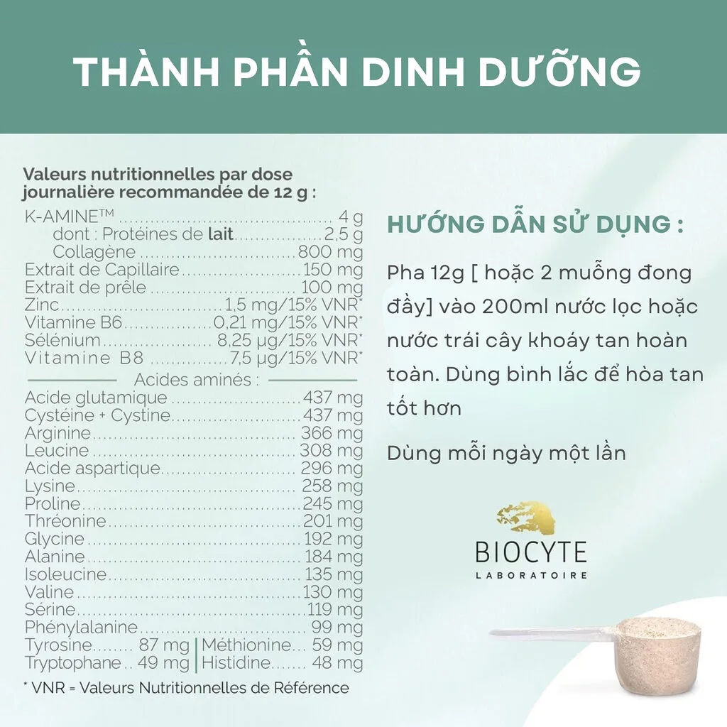 Bột Uống Giảm Rụng Tóc Biocyte Keratine Max Anti-Chute 240g