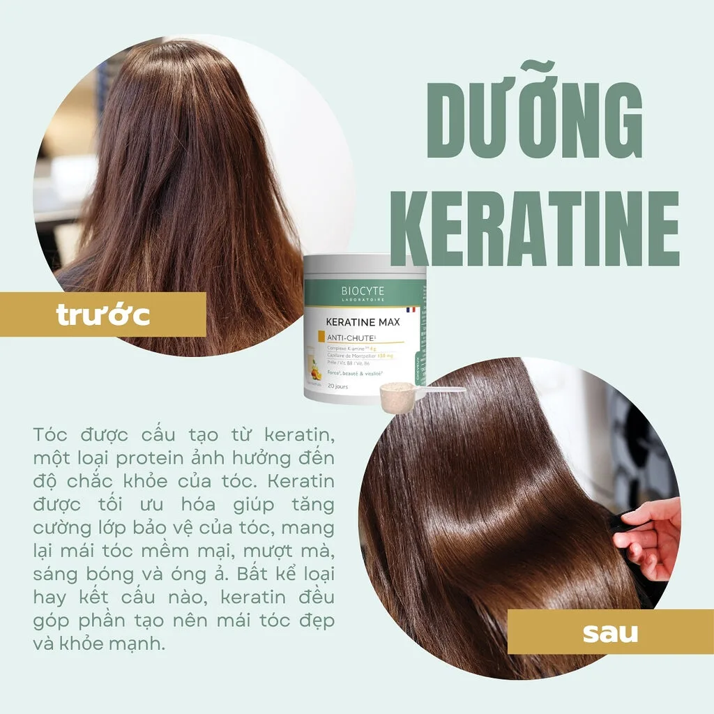 Bột Uống Giảm Rụng Tóc Biocyte Keratine Max Anti-Chute 240g