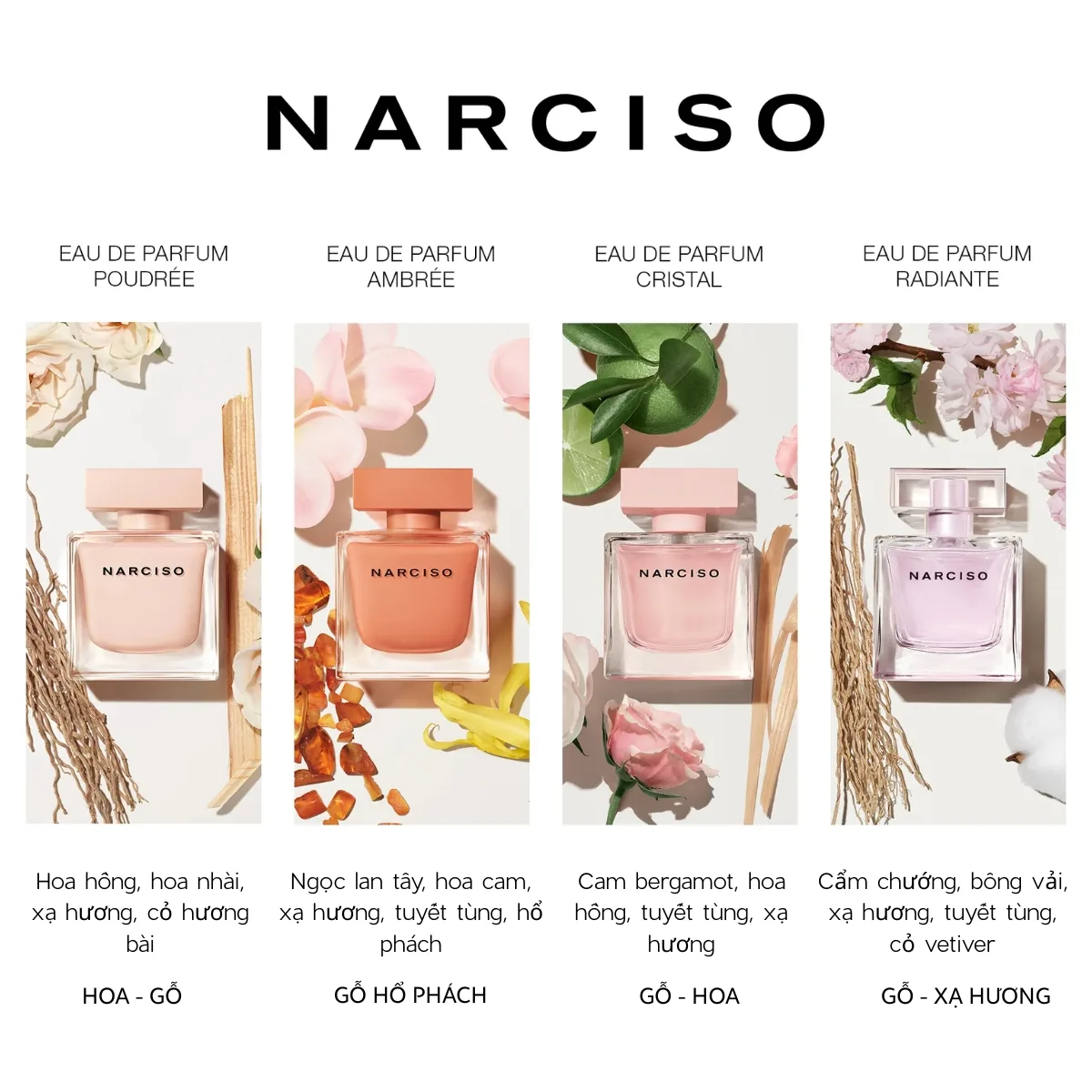 Bộ sưu tập Narciso với Mùi Hương Narciso EDP Radiante