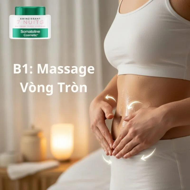 Bước 1 Massage vòng tròn