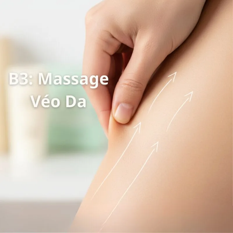 Bước 3 Massage veo da
