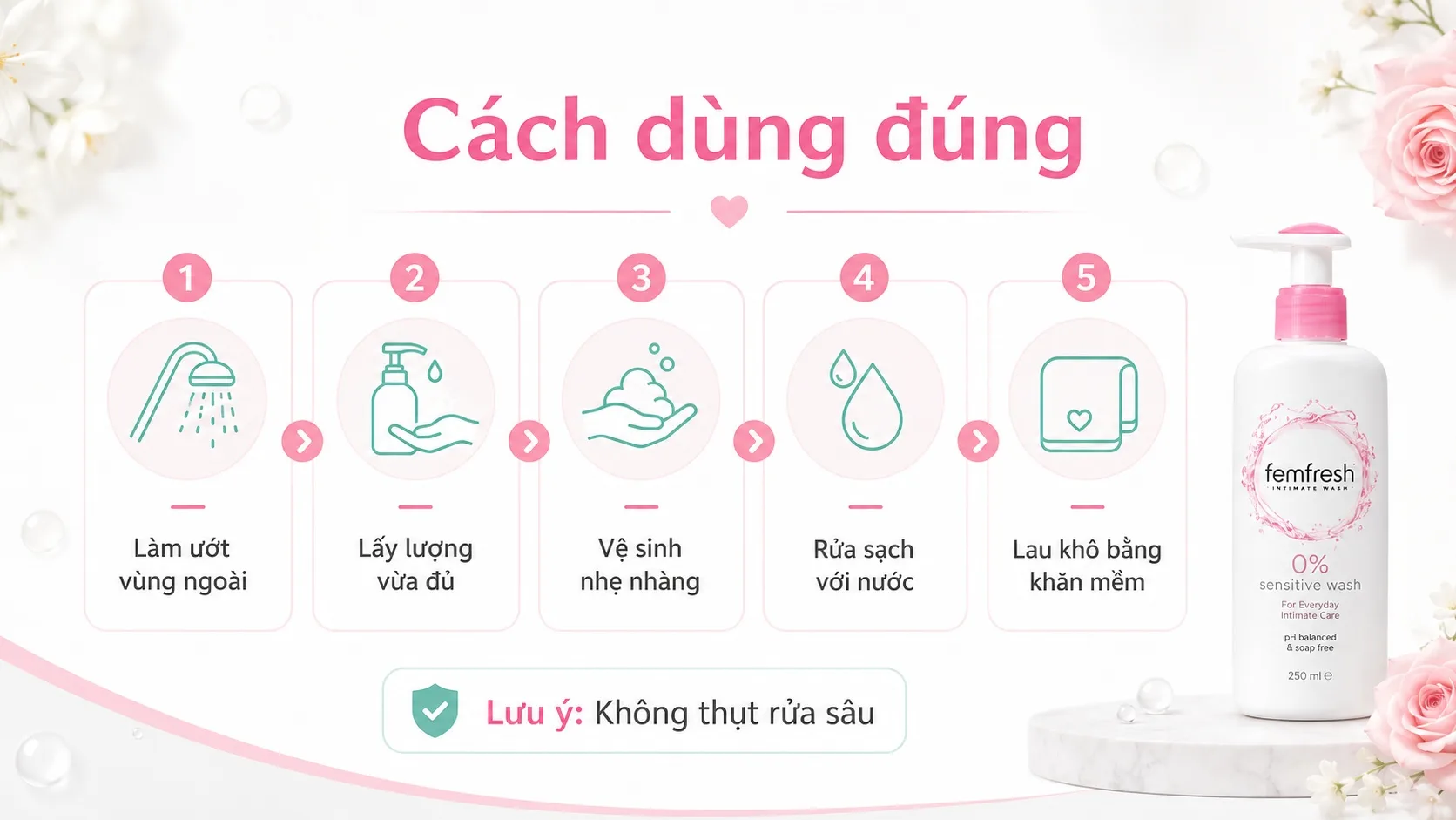 Cách dùng dung dịch vệ sinh phụ nữ đúng cách chuẩn chuyên gia