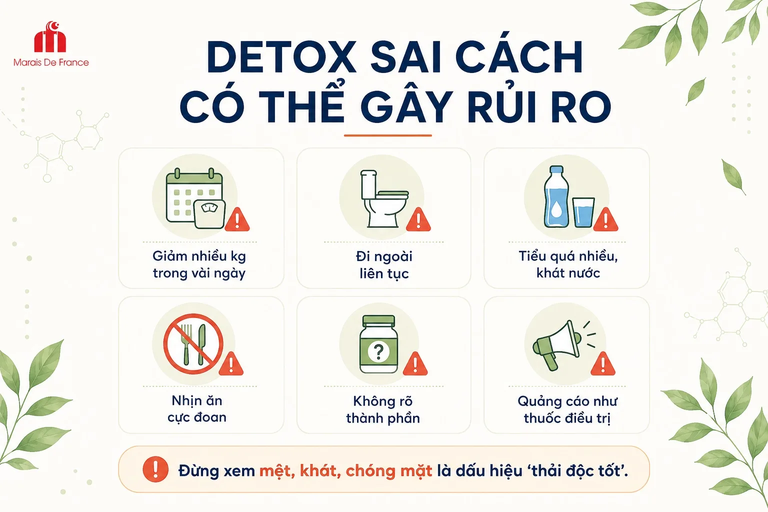Cảnh báo khi detox sai cách cần thận trọng