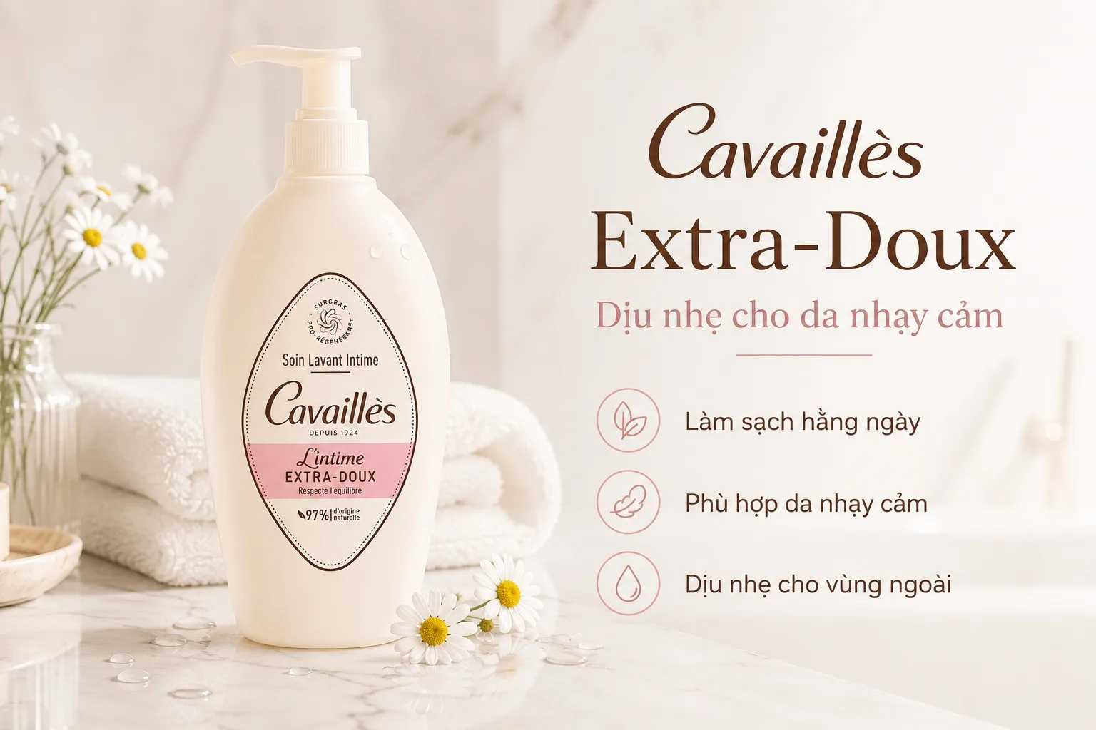 Cavaillès Extra-Doux dịu nhẹ cho da nhạy cảm