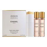 set nuoc hoa Chanel Coco Mademoiselle Twist And Spray EDT 3x20ml