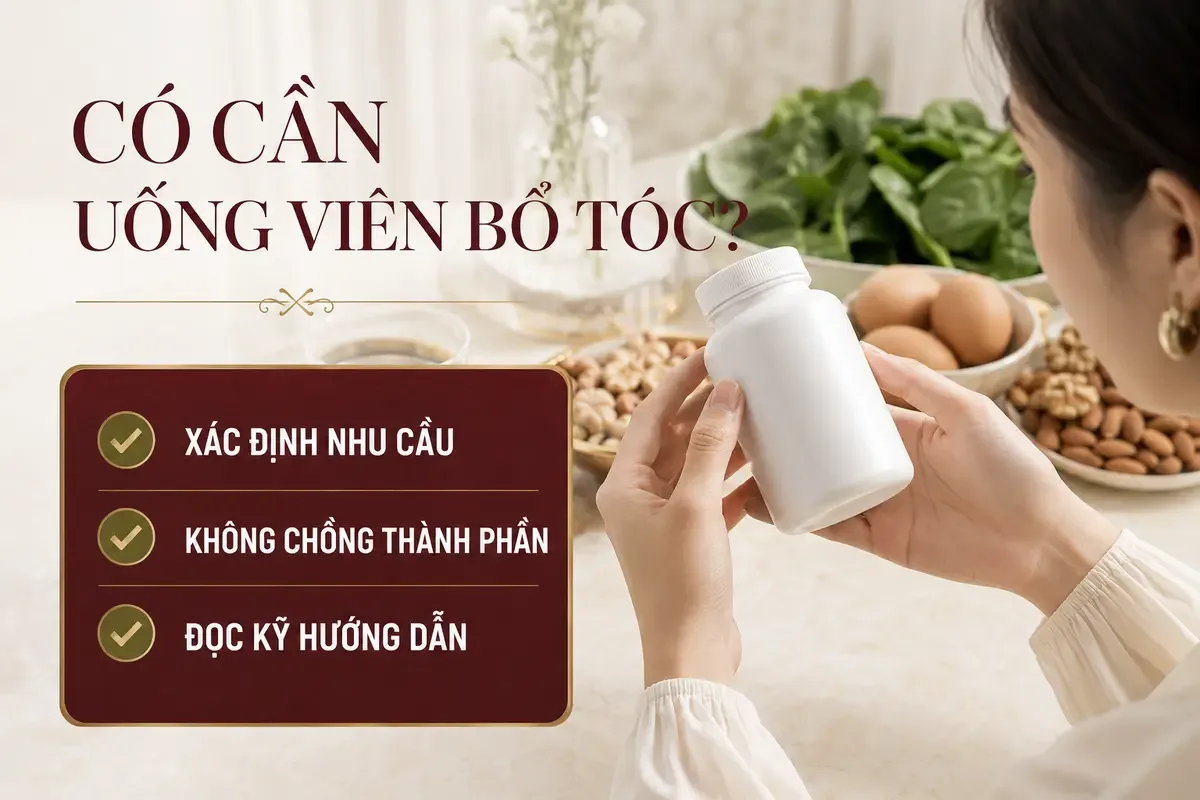 Hướng dẫn cân nhắc sử dụng viên uống bổ sung dưỡng chất cho tóc đúng cách