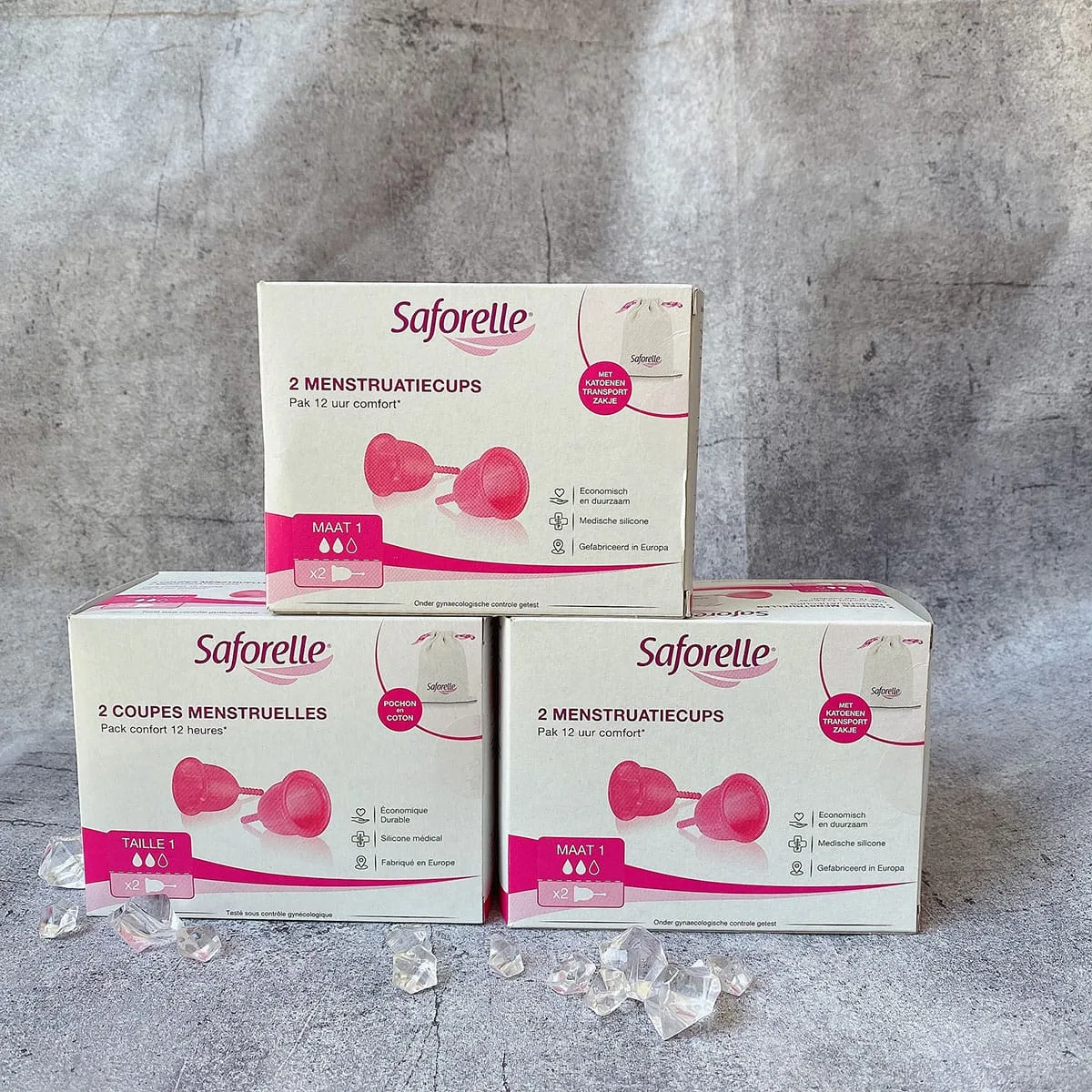 Cốc nguyệt san Saforelle size số 1 chính hãng pháp