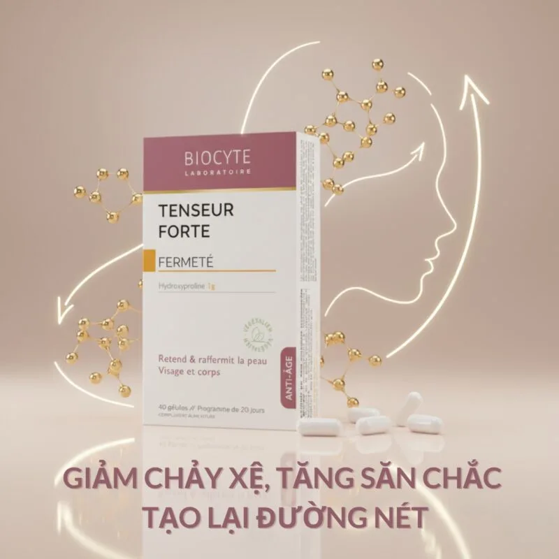 Công dụng của Viên Uống Săn Chắc Da Biocyte Tenseur Forte Fermete