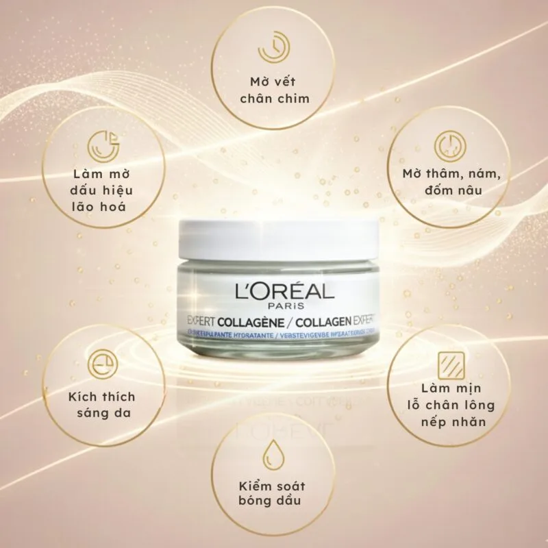Công dụng Kem Dưỡng Chống Lão Hóa L'ORÉAL Paris Collagen Expert