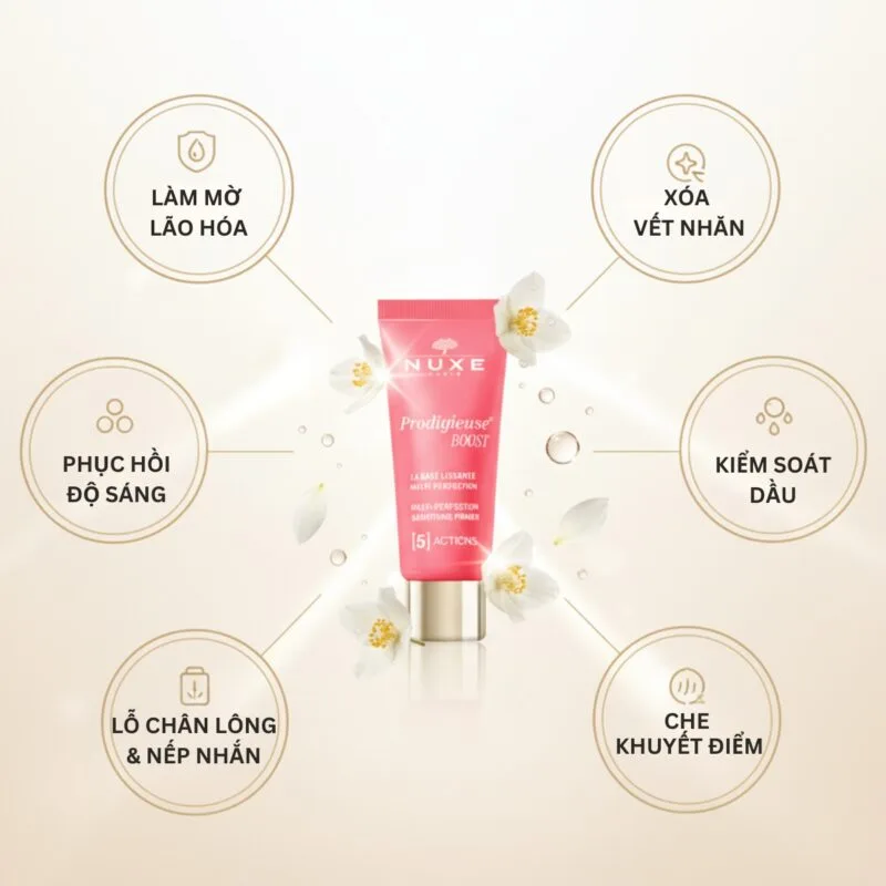 Công dụng Kem Nền Làm Mịn Da 5 trong 1 Nuxe 40ml