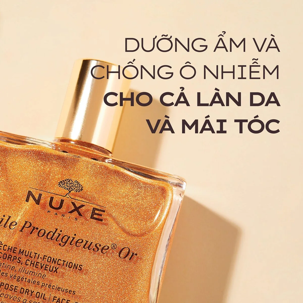 Công Dụng Dầu Khô Nuxe Huile Prodigieuse Or Multi-Purpose Dry Oil Có Ánh Nhũ