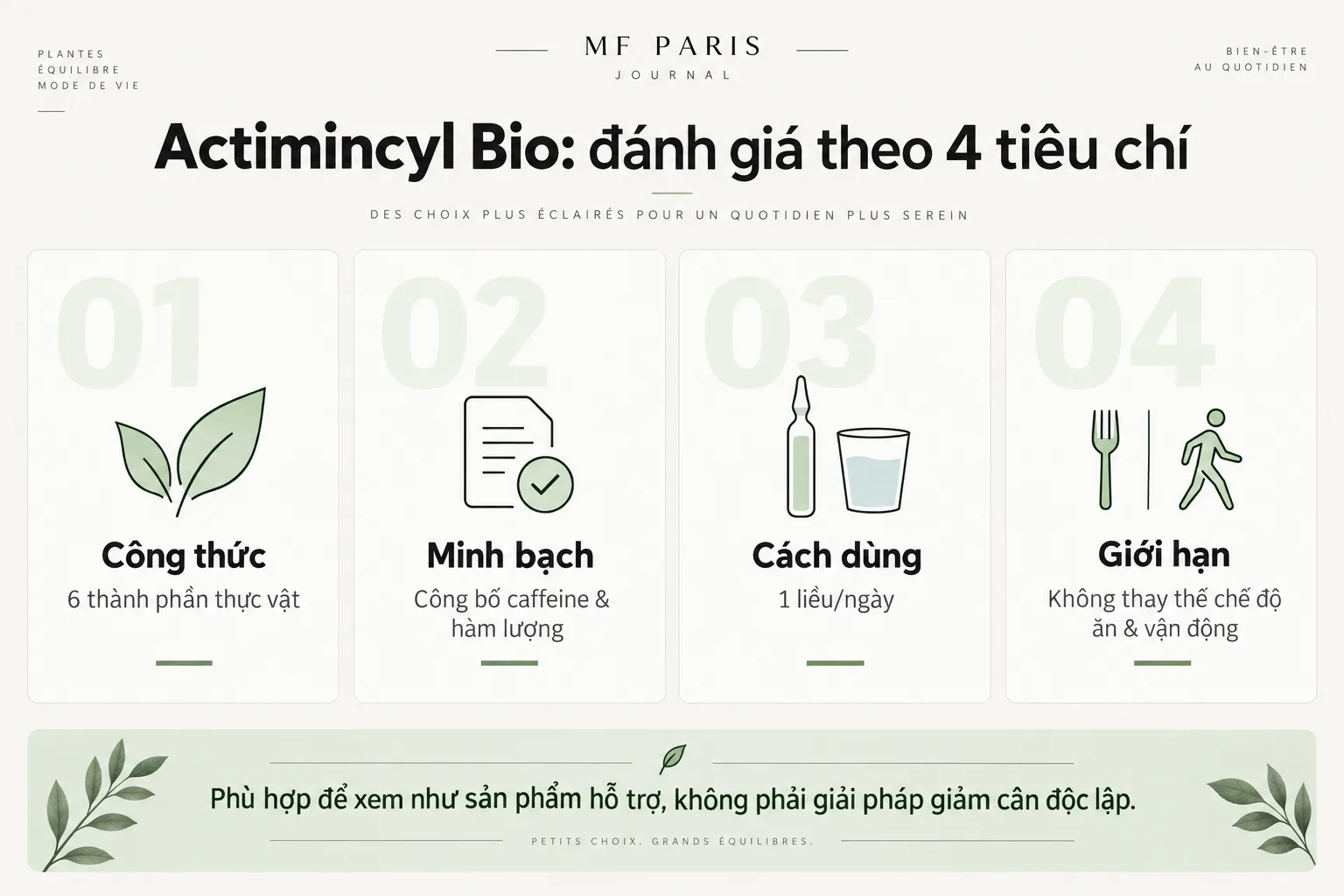Đánh giá Superdiet Actimincyl Bio theo công thức, độ minh bạch, cách dùng và giới hạn sản phẩm