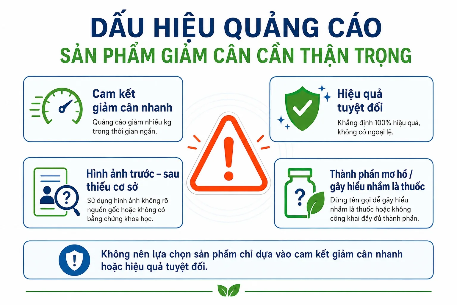 Dấu hiệu quảng cáo giảm cân bị thổi phòng