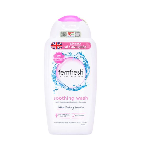 Dung dịch vệ sinh phụ nữ Femfresh Soothing Wash Mặt Trước