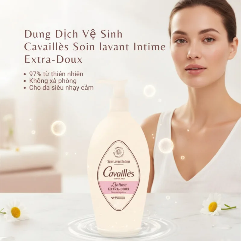 Dung Dịch Vệ Sinh Cavaillès Soin lavant Intime Extra-Doux siêu nhẹ