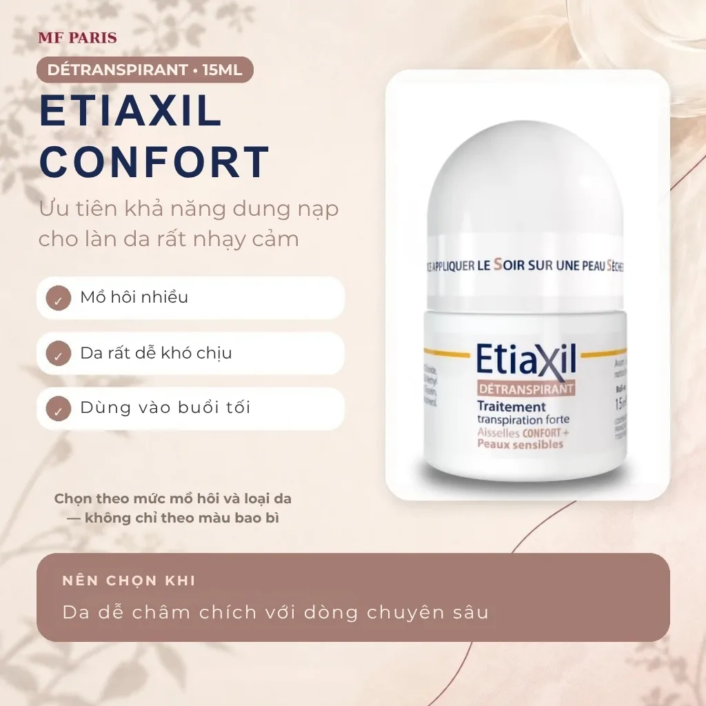 Etiaxil Détranspirant Confort 15ml cho làn da rất nhạy cảm