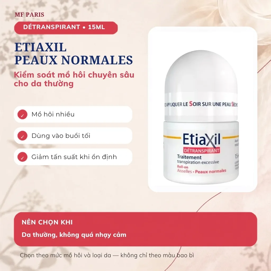 Etiaxil Détranspirant Peaux Normales 15ml dành cho da thường