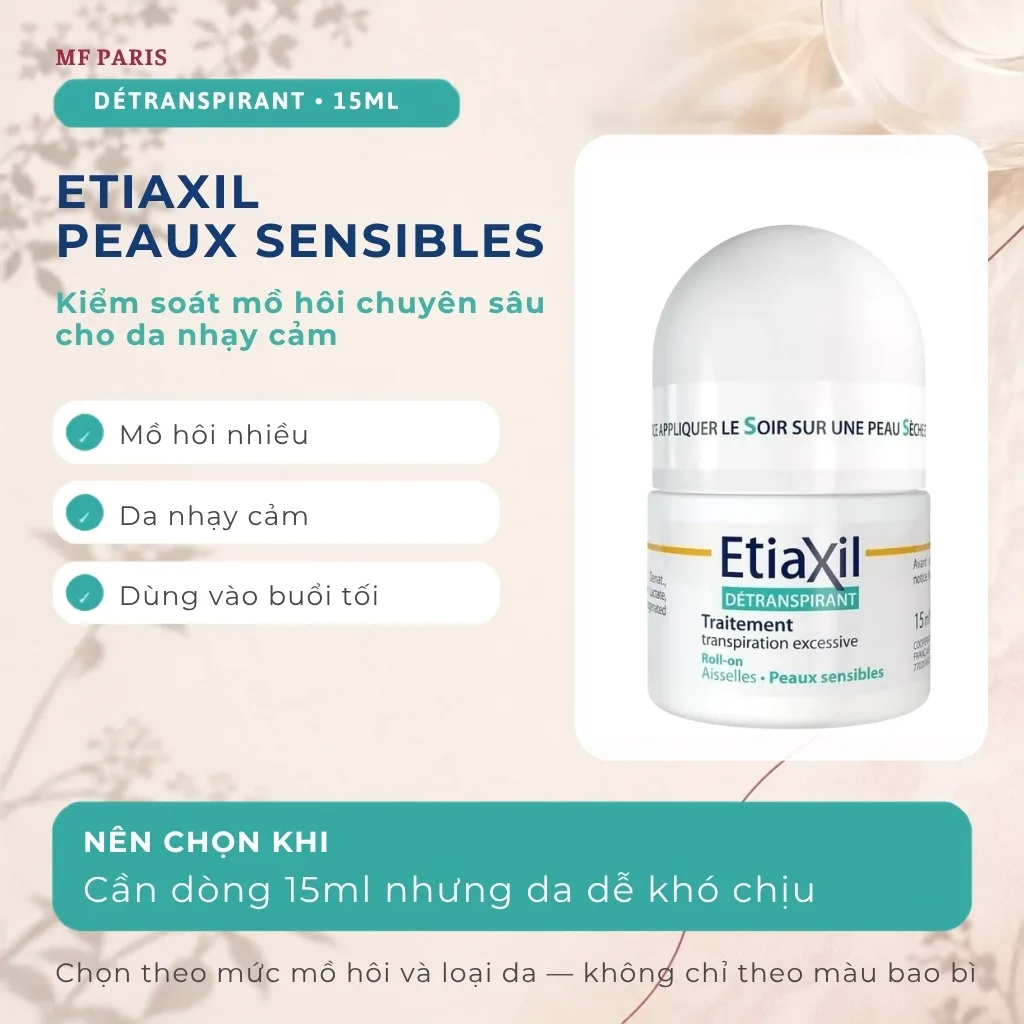 Etiaxil Détranspirant Peaux Sensibles 15ml dành cho da nhạy cảm